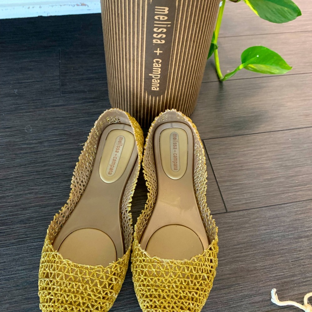 Gold Jelly Sandals